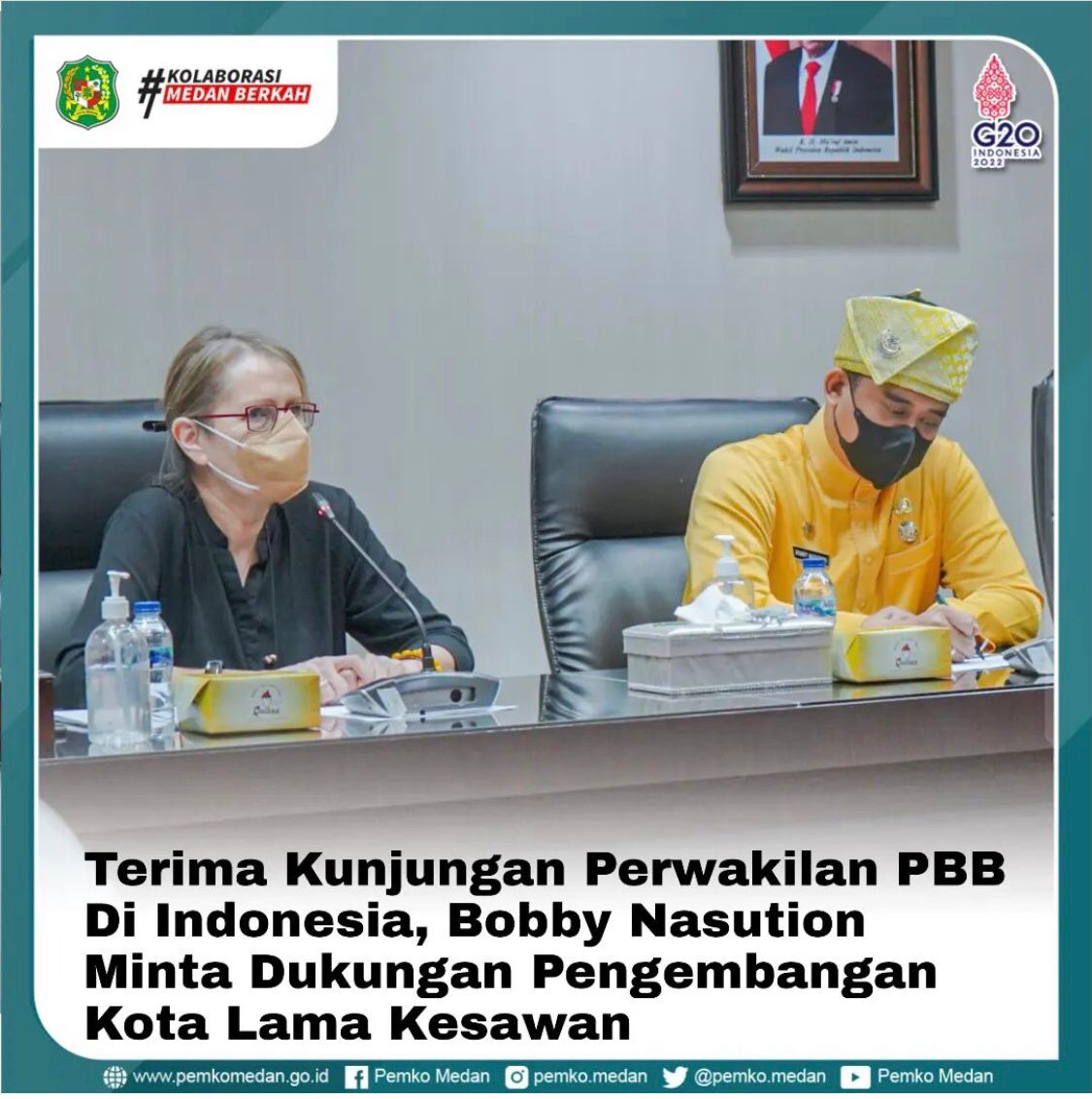 Walikota Medan Minta Dukungan Pengembangan Kota Lama Kesawan dalam Kunjungan Perwakilan PBB di Indonesia.